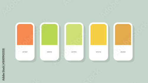 Pastel Spring Color Palette with HEX Codes – Minimal Flat Swatch Design Background