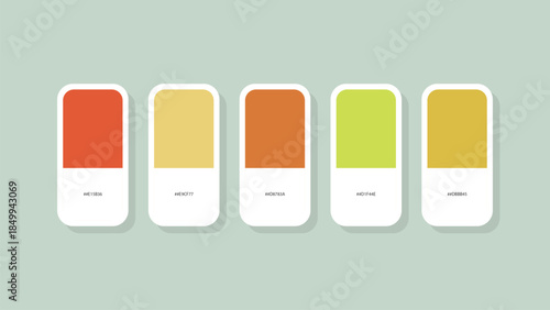 Pastel Spring Color Palette with HEX Codes – Minimal Flat Swatch Design Background