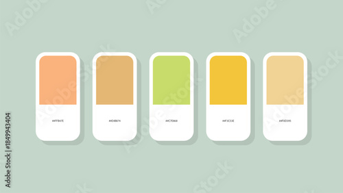 Pastel Spring Color Palette with HEX Codes – Minimal Flat Swatch Design Background