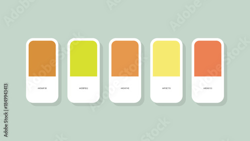 Pastel Spring Color Palette with HEX Codes – Minimal Flat Swatch Design Background