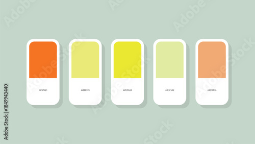 Pastel Spring Color Palette with HEX Codes – Minimal Flat Swatch Design Background