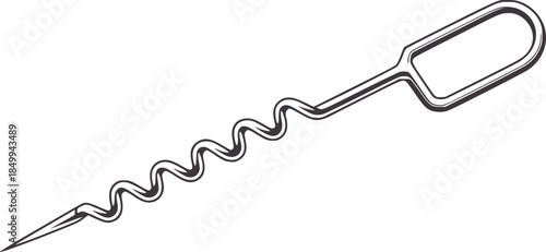 Twisted metal bottle opener with wavy handle and ring pull