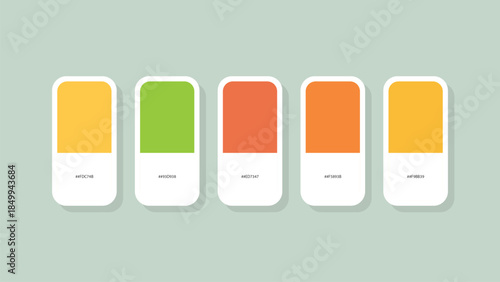 Pastel Spring Color Palette with HEX Codes – Minimal Flat Swatch Design Background