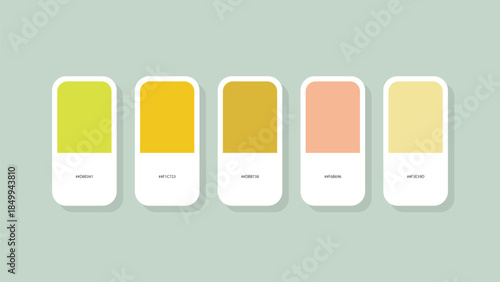 Pastel Spring Color Palette with HEX Codes – Minimal Flat Swatch Design Background