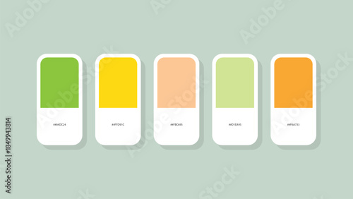 Pastel Spring Color Palette with HEX Codes – Minimal Flat Swatch Design Background