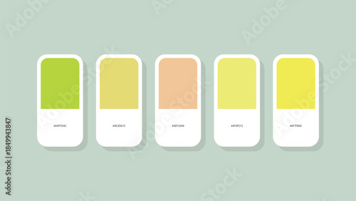 Pastel Spring Color Palette with HEX Codes – Minimal Flat Swatch Design Background