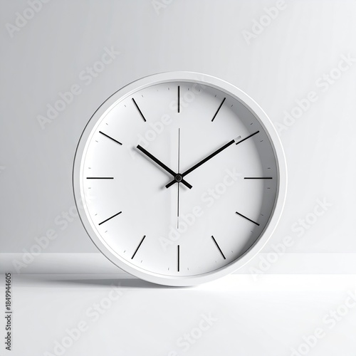 Wallpaper Mural Clean white clock against a plain white background Torontodigital.ca