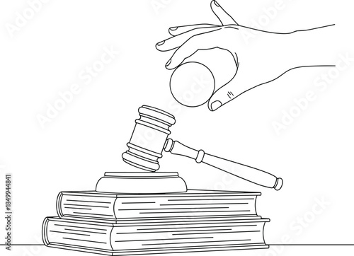 Conceptual Illustration of Hand Dropping Pill Near Judge Gavel and Law Books Representing Medical Litigation and Healthcare Regulations