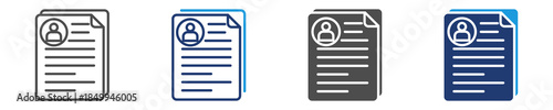 resume icon set multiple icon