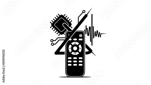 Mobile Phone with Circuit Board and Tools.