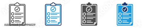 checklist icon set multiple icon