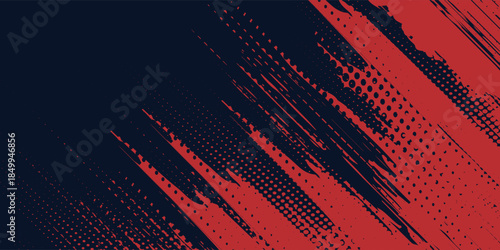 Black and red abstract grunge background with halftone style modern arts sport background abstract vector illustration eps 10