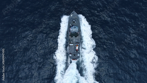 Israeli Navy Ships Patrol

Israeli Navy vessels patrolling open sea during maritime operation, Israel, November 2025.
