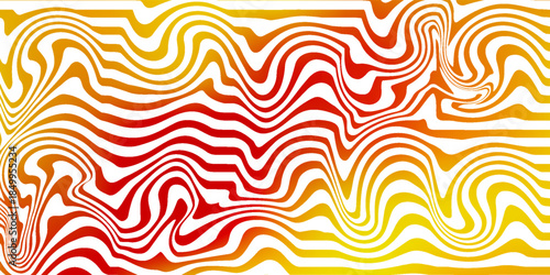 Vibrant and dynamic graphic design featuring flowing, wavy lines in shades of yellow and orange. The lines create a sense of movement and depth, giving the image a textured appearance