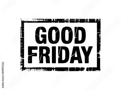 Good Friday Black Stamp Design