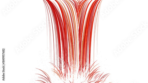 Red and White Fibers in Motion.