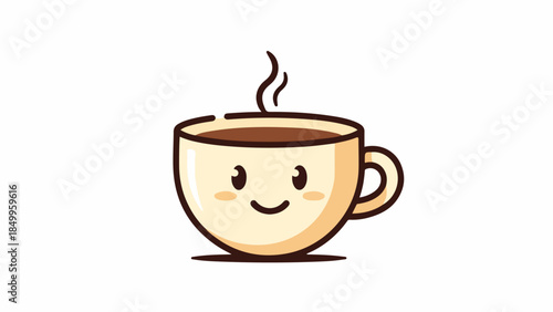 Whimsical flat design illustration of a picturesque medieval European town, showcasing a prominent historical tower and quaint houses with bold outlines, ideal for contemporary graphic design