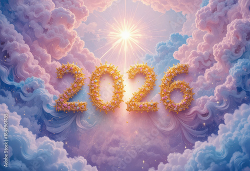 Happy New Year 2026 Greeting card 