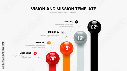 Creative Plan 4 Element Infographic Presentation Template. Simple Report Four Option Chart Frame Design. Advertising Briefing Slideshow Layout Vector Illustration.