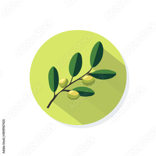 modern element in vector and EPS format, clean vector isolated on a white background, An Icon clipart set, An Imaginary 2D flat icon olive branch