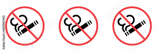 set of no bad smell, odor, no smoking vector icons, stop the bad smell of icons, forbidden flavors vector icon symbols, vector illustration