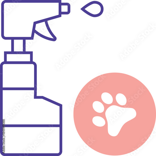 Pet cleaning spray icon