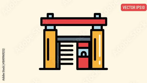 Detailed football soccer goal post with net and crossbar, in a bright studio setting