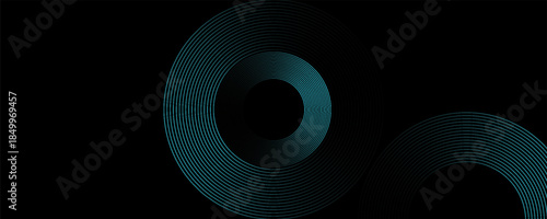 Blue abstract background with circular lines, technology futuristic template,Eps10