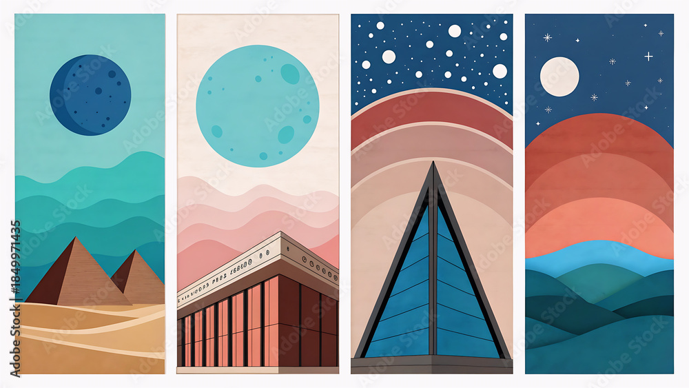 Fototapeta premium winter landscape with christmas trees