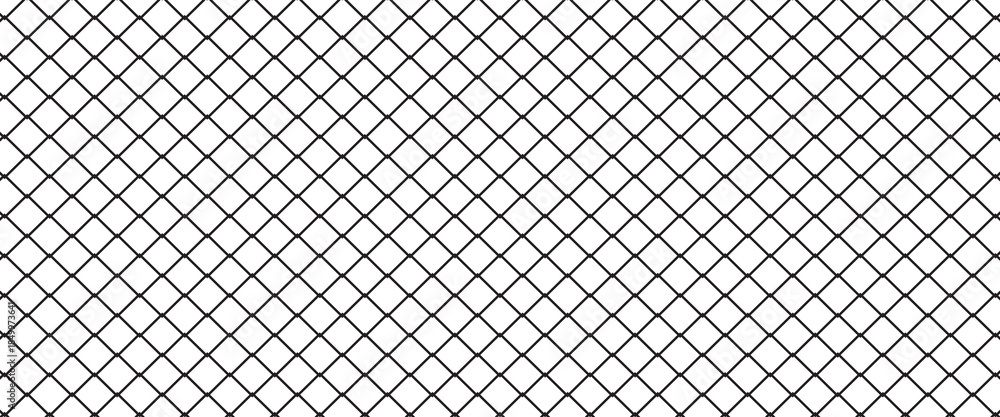 Naklejka premium Rabitz texture, Chain-link mesh fence, schematic illustration eps 10