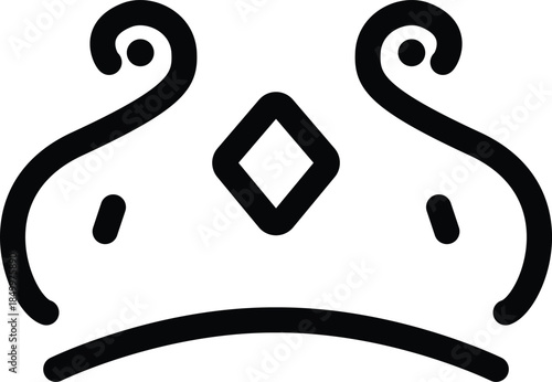 Crown icon with diamond detail