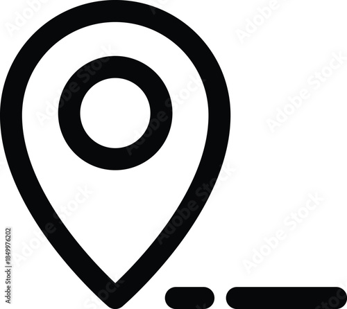 Free Download Location pin with path icon - GFXLoad