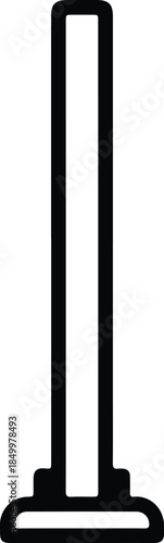 Silhouette of a cleaning mop tool Vector Illustration