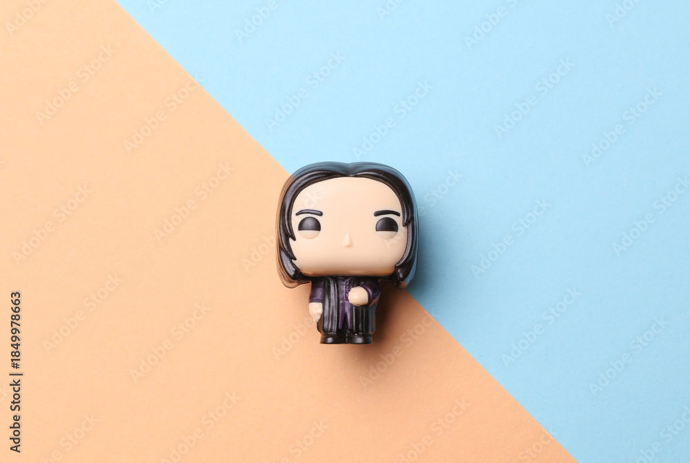 Naklejka premium ODESSA, UKRAINE - MAY 30, 2024: Funko pop figure Severus Snape from the Harry Potter universe