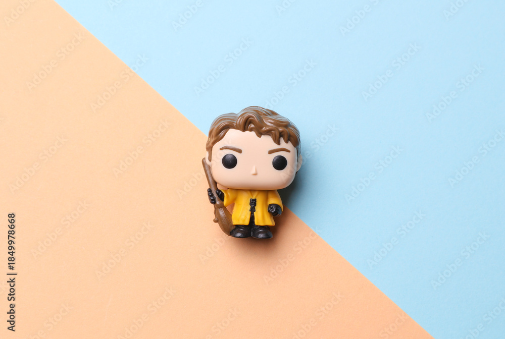 Fototapeta premium ODESSA, UKRAINE - MAY 30, 2024: Funko pop figure Cedric Diggory from the Harry Potter universe
