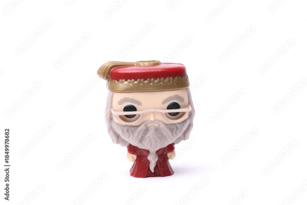 Fototapeta premium ODESSA, UKRAINE - MAY 30, 2024: Funko pop figure Dumbledore from the Harry Potter universe