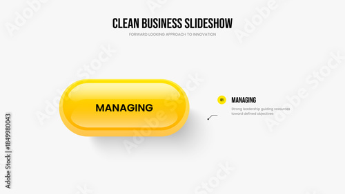 Business Development 1 Element Infographic Presentation Template. Corporate Analysis One Option Diagram Frame Layout. Product Profile Slideshow Design Vector Illustration.