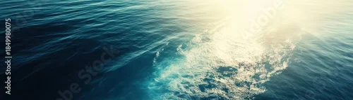 Panel kuchenny z motywem Boat sails vast ocean journeying across blue waters vessel glides across blue sea under open sky