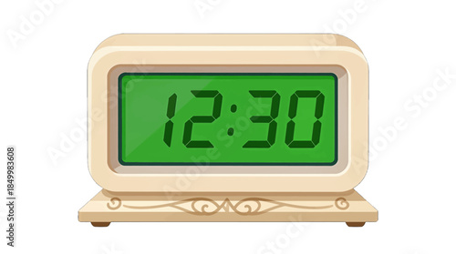 Digital Alarm Clock Showing 12:30