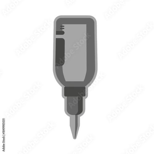 Gray and black electronic soldering iron.