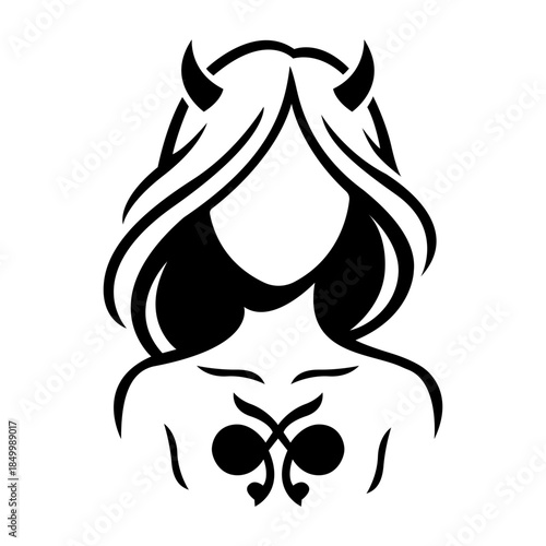 Devil fighter esport mascot logo design logo vector Modern Devil Character satan logo design iconic logo design idea Skull body hors face Return Of