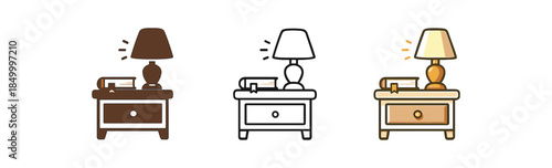 slow living lifestyle tidy bedside table with lamp and book