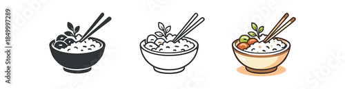 mindfulness mindful meal bowl with chopsticks and herbs