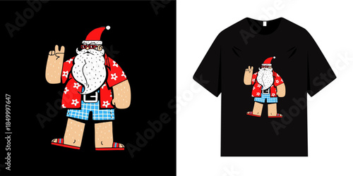 Christmas character t-shirt design. Urban style. Vector illustration for t-shirts, apparel, gifts, stickers, and more.