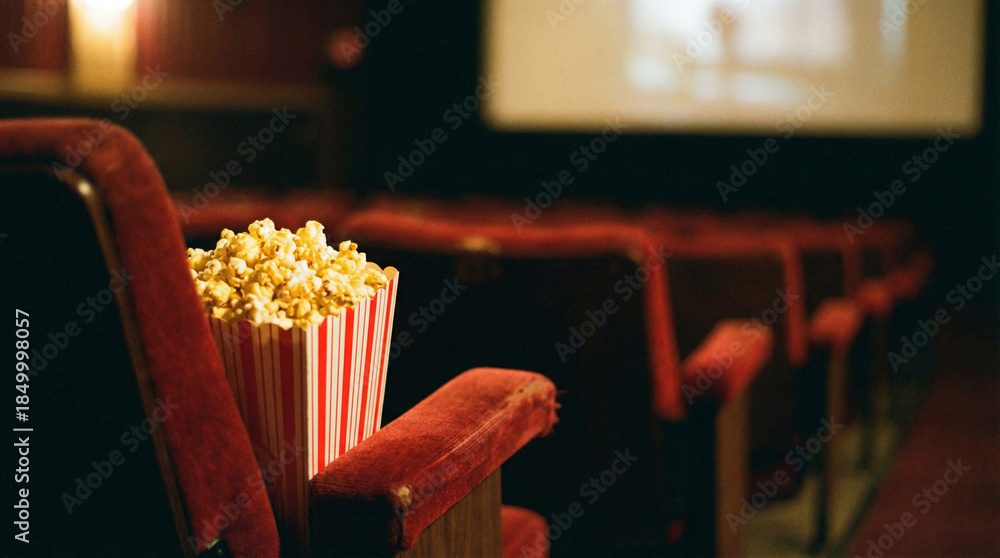 custom made wallpaper toronto digitalClose-up of popcorn bucket inside a cinema theater