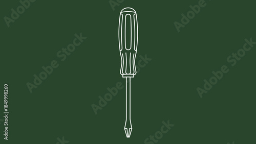 Screwdriver with ergonomic handle design closeup.