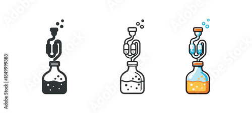 fermentation airlock bottle for brewing fermentation gases escaping