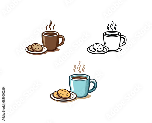 cozy lifestyle steaming cocoa mug and biscuit plate