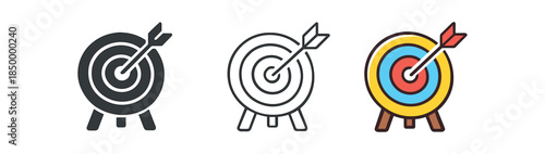 productivity goal board with arrow hitting center