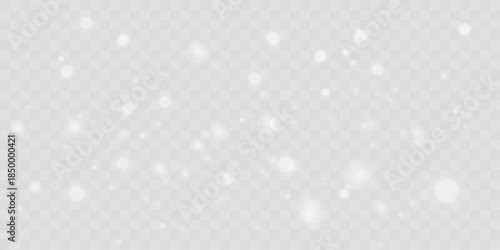 White powder dust floats gently with subtle festive glow. Shimmering particles add balance and winter clarity. Ideal for Christmas graphics and seasonal backgrounds vector